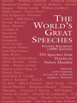 cover image of The World's Great Speeches